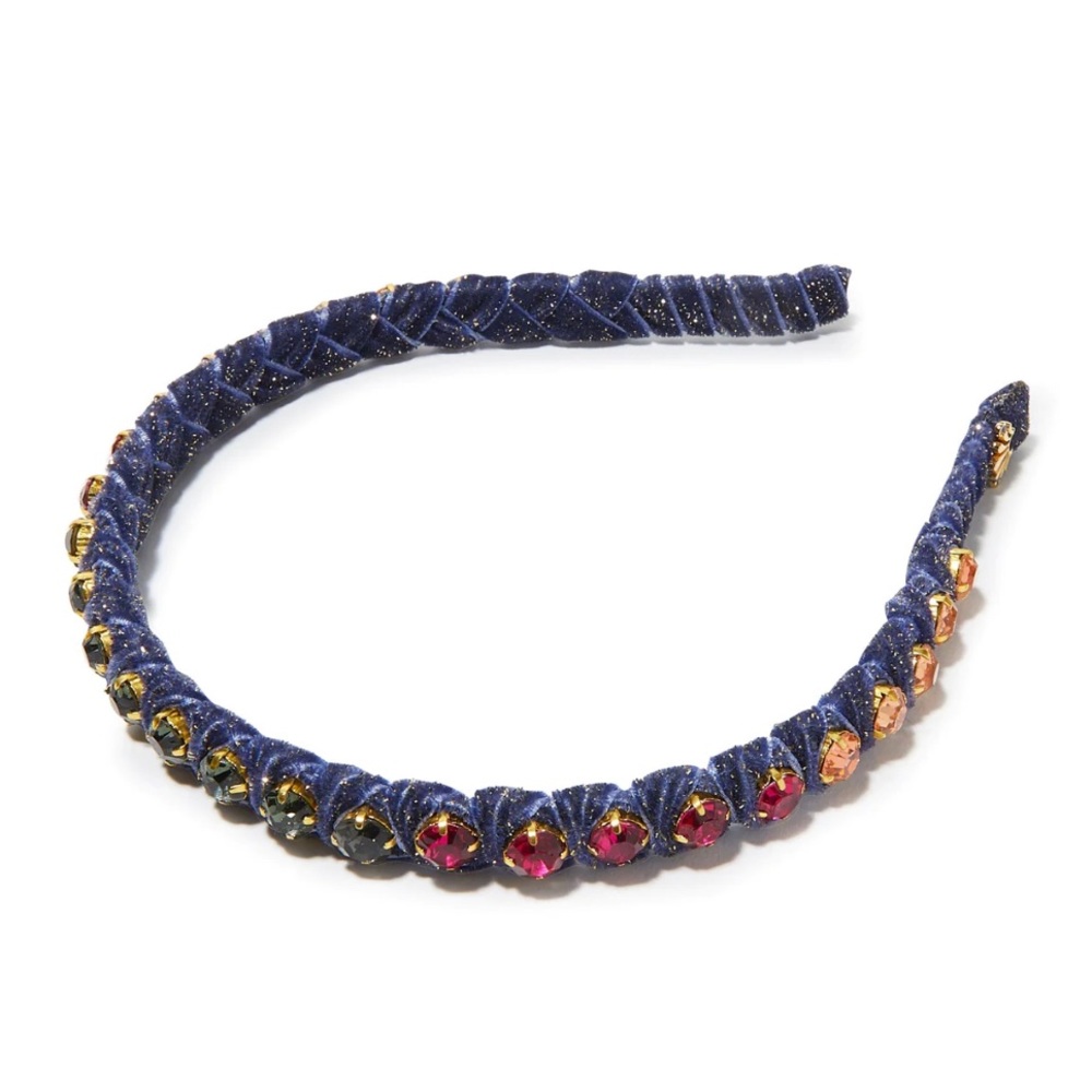 Lele Sadoughi ombré cosmos rhinestone strand headband